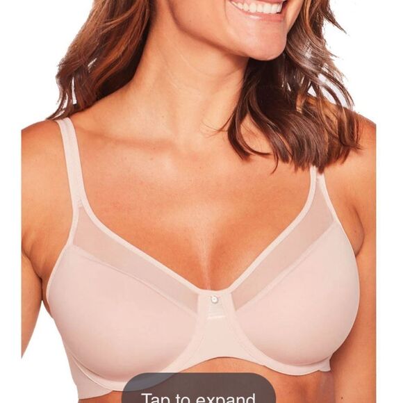 BALI‎ One Smooth U Ultra Light Illusion Underwire Bra DF3439 Sandshell 38D Nwt - Picture 3 of 11